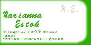 marianna estok business card